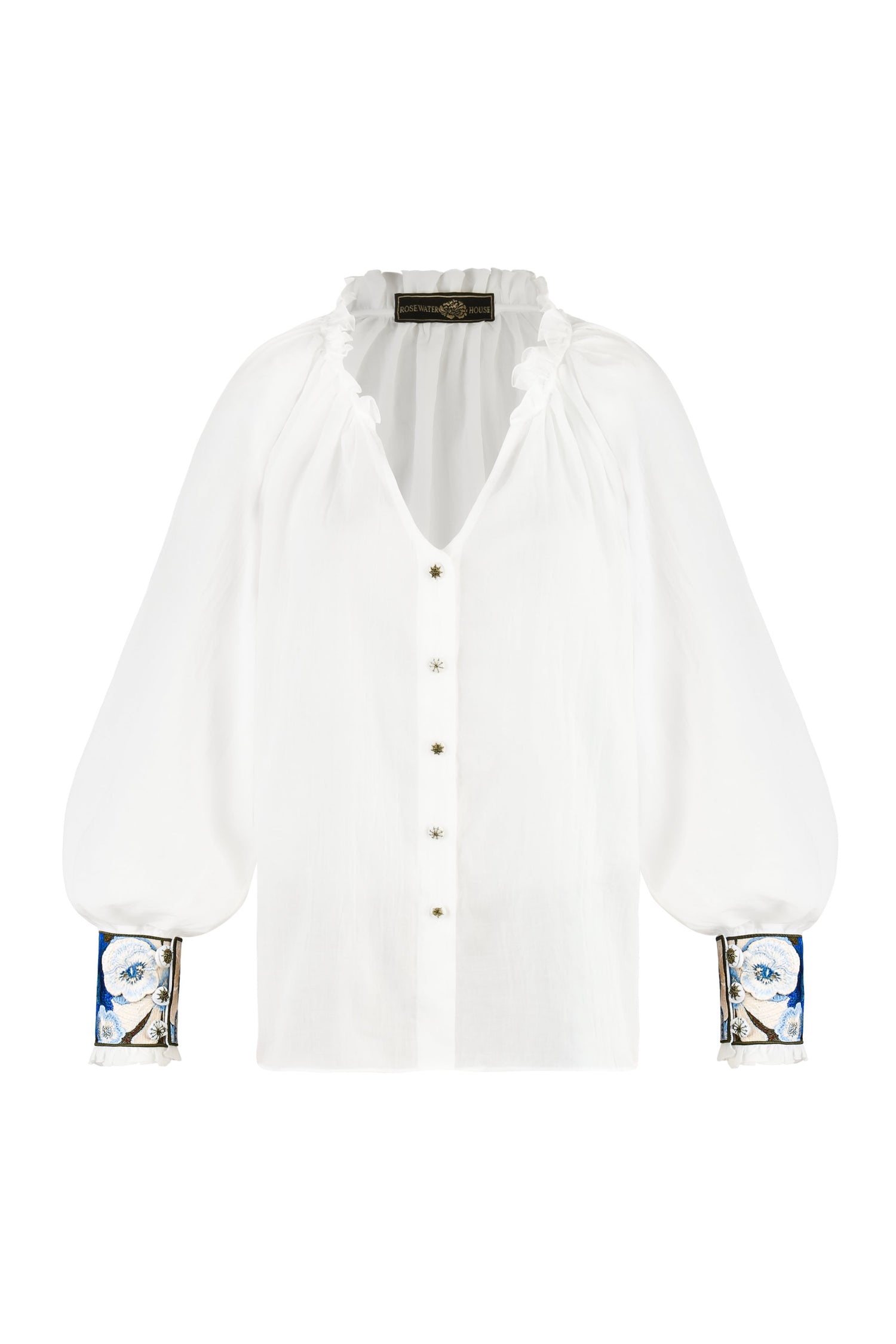 Pansy Blouse - White Tops - Blouse Rosewater House 