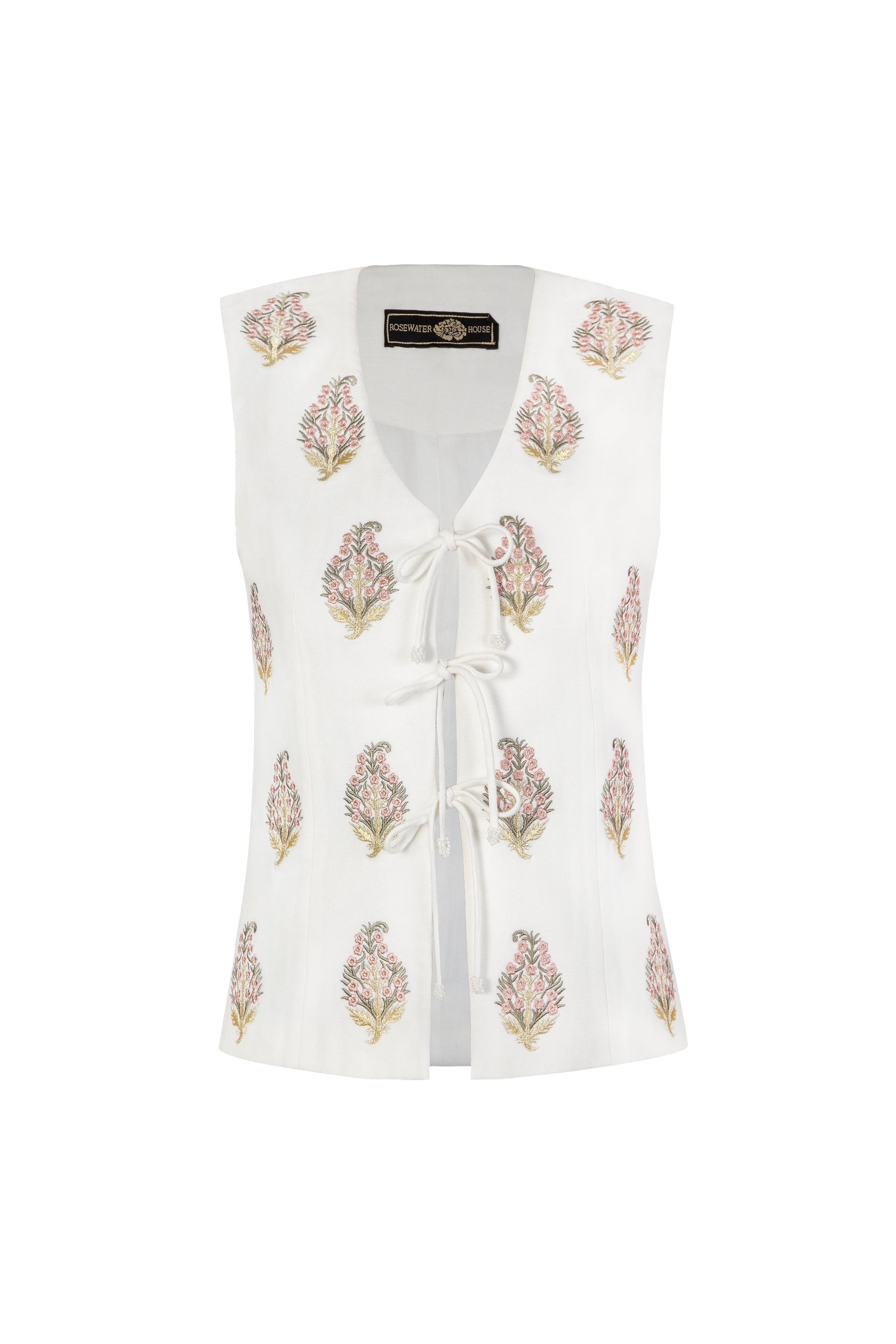 Sarv Vest - Sarv Embroidery Tops - Vests Rosewater House 