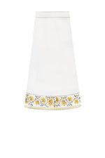 Lola Skirt - Lola Embroidered Offwhite & Yellow Bottoms - Skirts Rosewater House