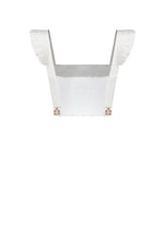 Yalda bustier - Naz Embroidered Offwhite & Pink Rosewater House