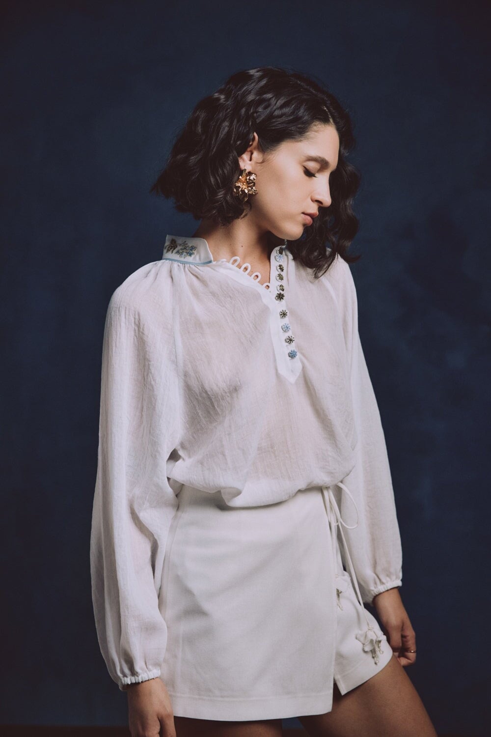 Ivy Blouse - White Tops - Blouse Rosewater House