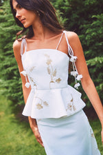 Lily Skirt - Ivory & Gold Bottoms - Skirts Rosewater House