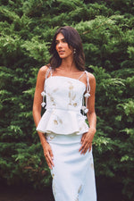 Lily Skirt - Ivory & Gold Bottoms - Skirts Rosewater House