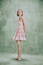 Sara Mini Dress - Printed Silk Pink Rosewater House