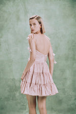 Sara Mini Dress - Printed Silk Pink Rosewater House
