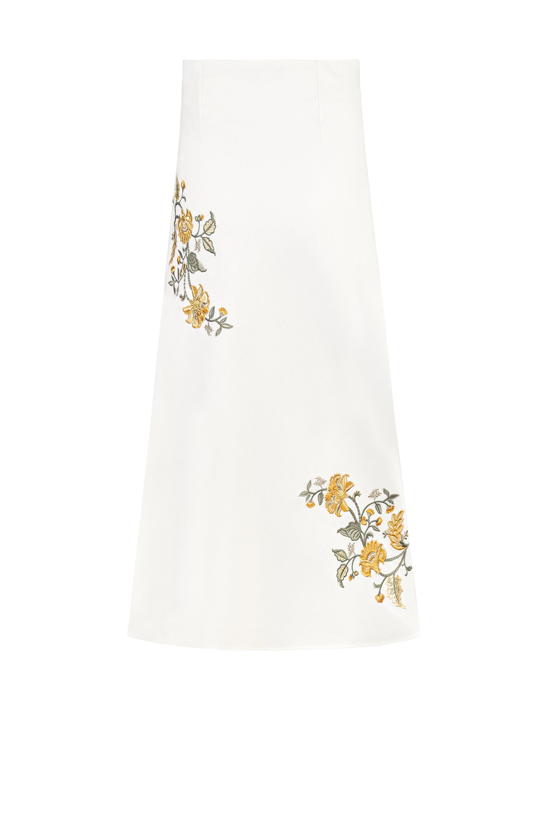 TiTi Skirt - Golestan embroidery Yellow & White Bottoms - Skirts Rosewater House