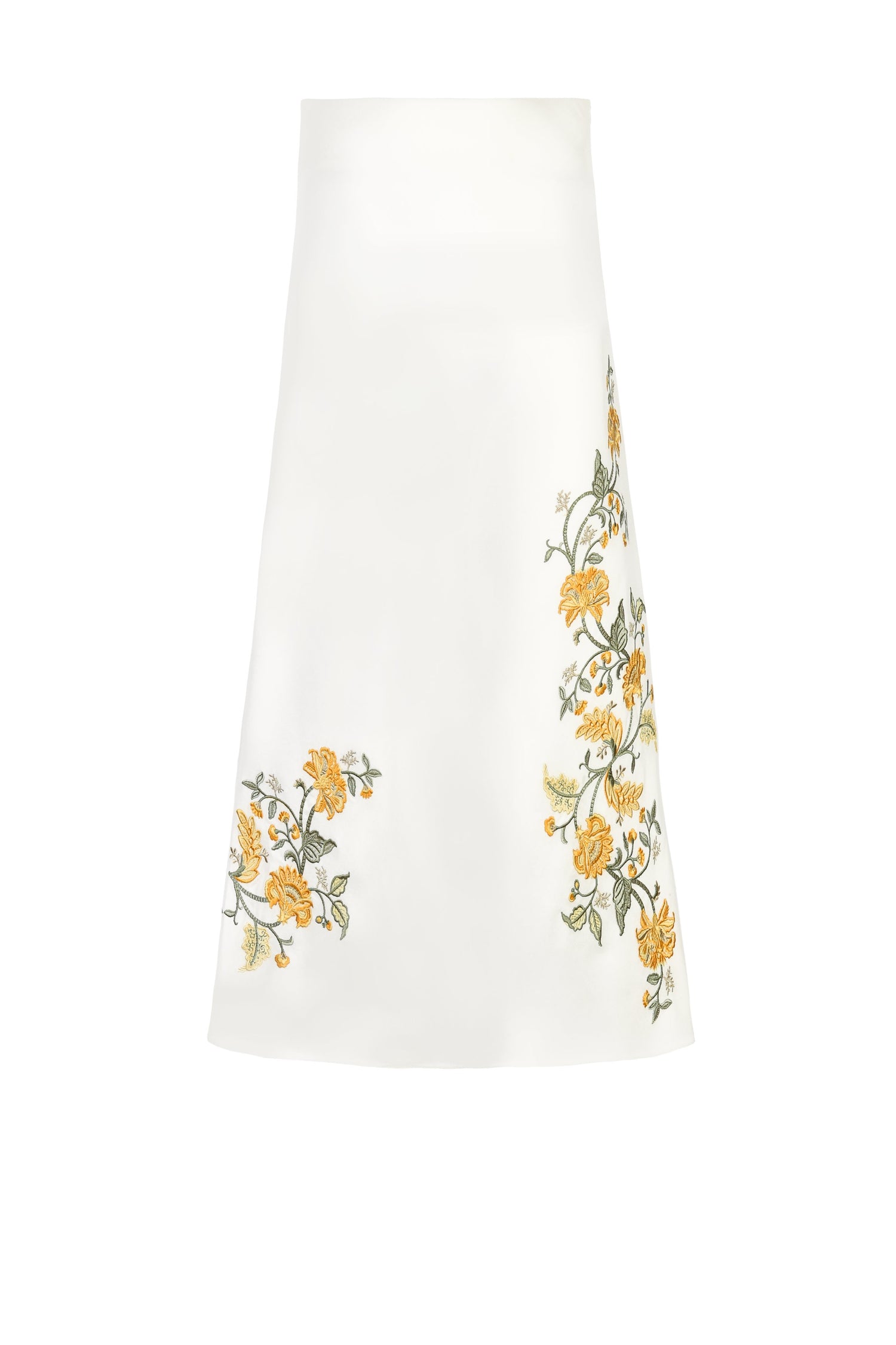 TiTi Skirt - Golestan embroidery Yellow & White Bottoms - Skirts Rosewater House