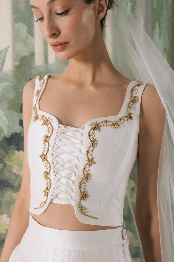 Ivy Sermeh Bustier - Off White Dresses - Formal Rosewater House 