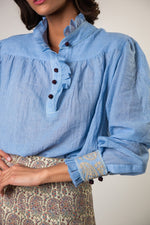 Cypress Blouse - Blue Rosewater House