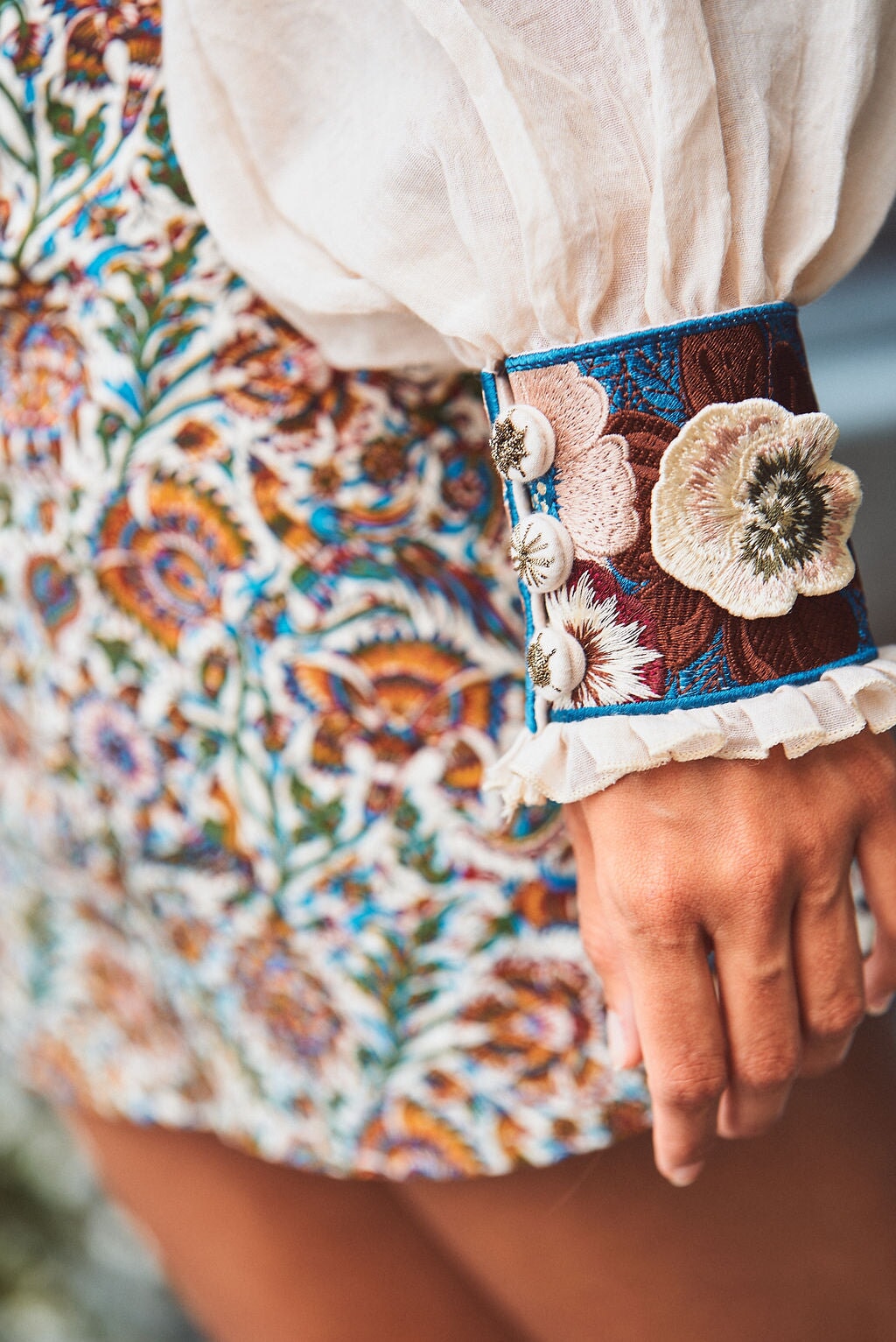 Pansy Blouse - Creme Tops - Blouse Rosewater House