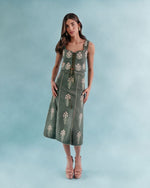 Shalimar Bustier - Shalimar Embroidered Green & Pink Tops - Bustier & Embroidered Rosewater House