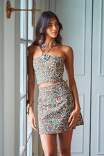 Shiva Mini Skirt - Blue Iris Rosewater House