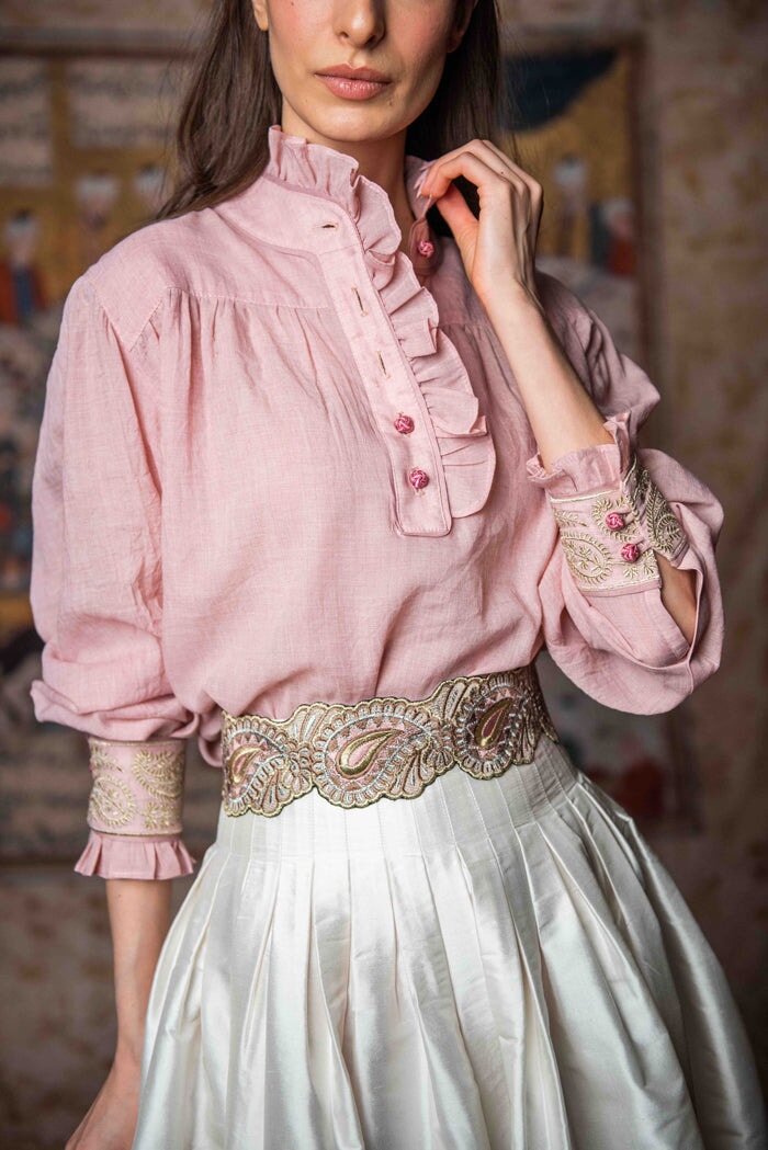 Cypress Blouse - Pink Rosewater House