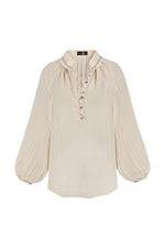 Golab Blouse - Sand & Ivory Tops - Blouse Rosewater House
