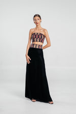 Persica Maxi Velvet Skirt - Black Bottoms - Skirts Rosewater House