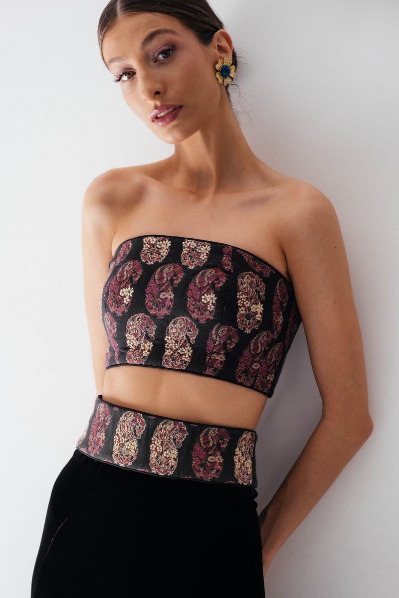 Termeh Jahan Top - Paisley Tops - Bustier & Embroidered Rosewater House 