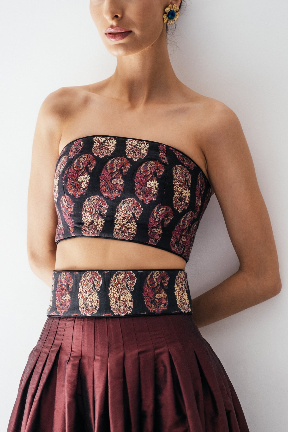 Termeh Jahan Top - Paisley Tops - Bustier & Embroidered Rosewater House