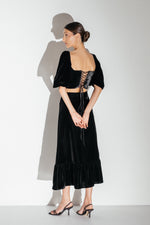 Rosa Embellished Cut Out Top - Black Tops - Bustier & Embroidered Rosewater House