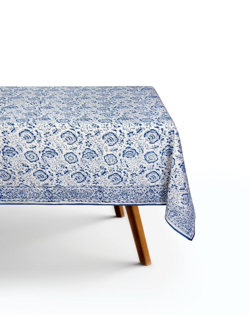 Iris Tablecloth - Blue Rosewater House