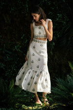 Begum Set - Off White & Blue Dresses - Formal OVER THE MOON