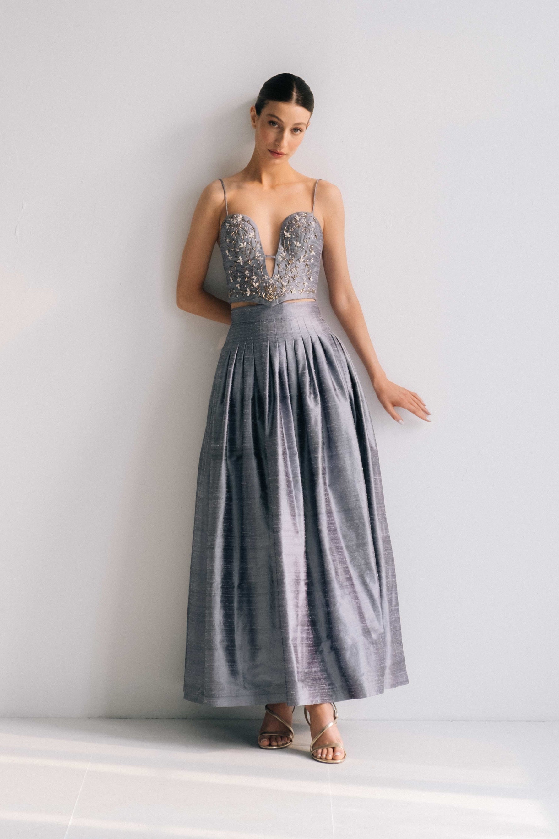 Jasmine Bustier and Yass Skirt - Blue Dresses - Formal Rosewater House