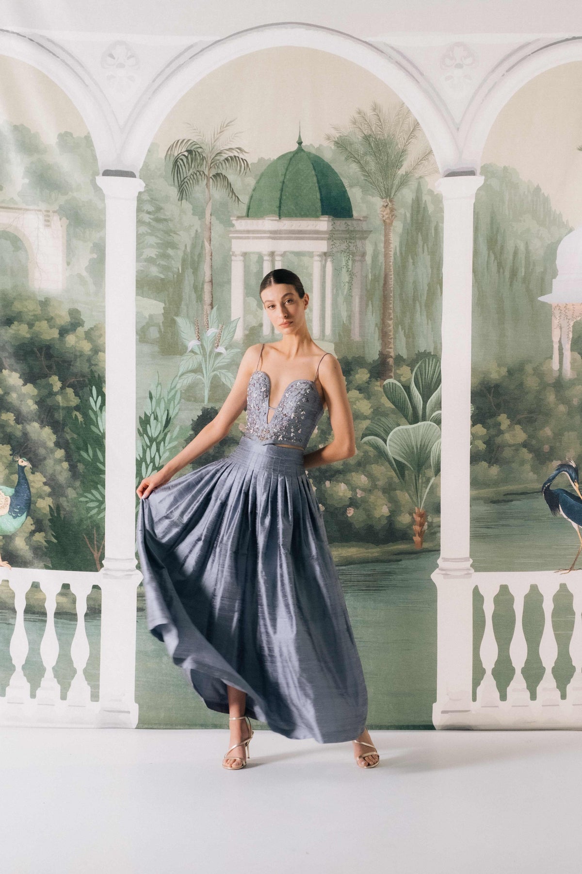Jasmine Bustier and Yass Skirt - Blue Dresses - Formal Rosewater House
