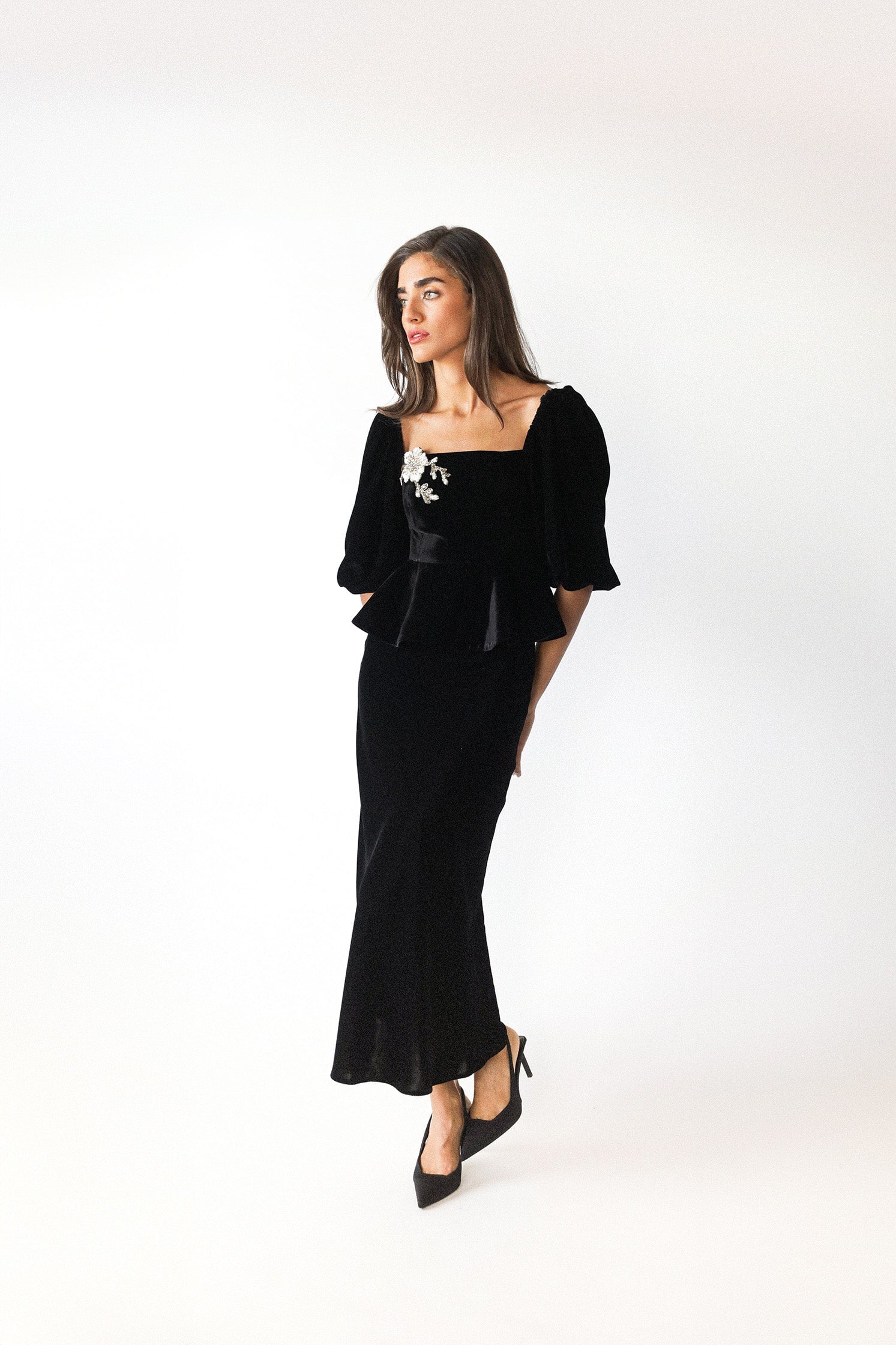 Celeste Midi Skirt - Black (Pre-Order) Rosewater House