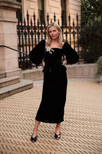 Celeste Midi Skirt - Black (Pre-Order) Rosewater House