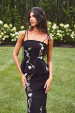 Lily Skirt - Black & Ivory & Gold Rosewater House