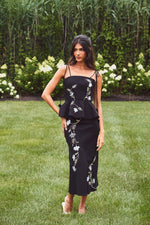 Lily Top - Black & Ivory & Gold Rosewater House