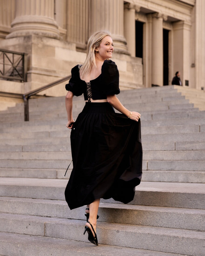 Yass Taffeta Ball Skirt - Black Bottoms - Skirts Rosewater House 