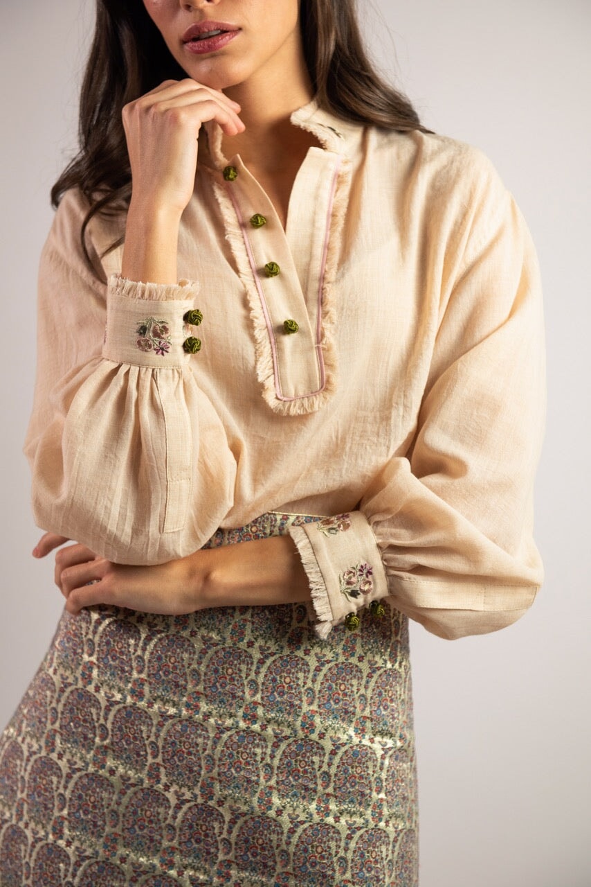 Boteh Blouse - Creme Rosewater House