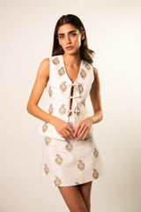 Sarv Vest - White & Pink Rosewater House 