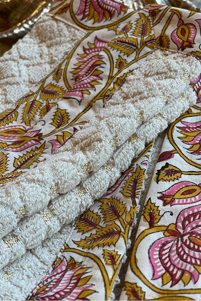 Ghalamkar Guest/Hand Towel - Pink Rosewater House