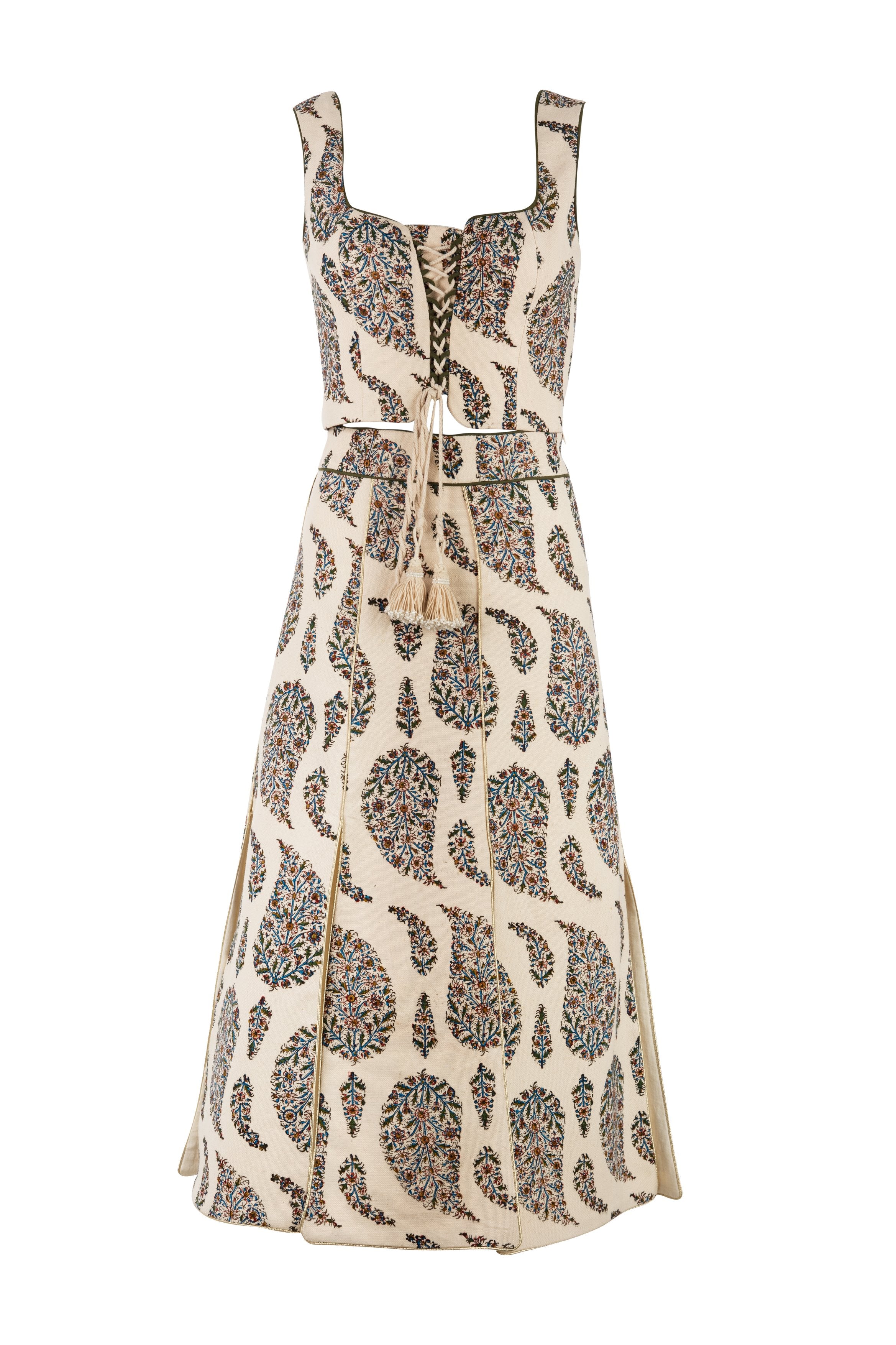 Shalimar Ensemble - Ghalamkar Sets & Separates - Top & Skirt Rosewater House