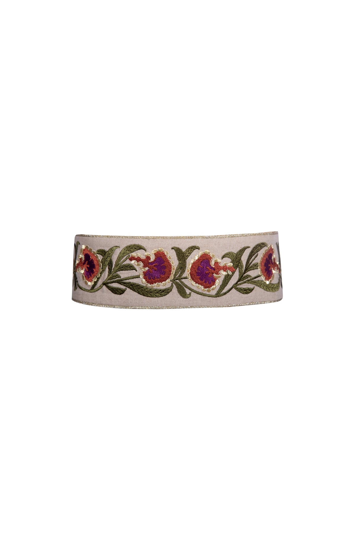 Carnation Belt- Ecru/Purple Belt Rosewater House