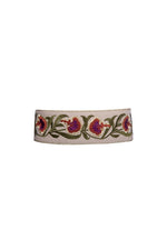 Carnation Belt- Ecru/Purple Belt Rosewater House