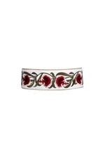 Carnation Belt- White/Red Belt Rosewater House