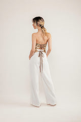 Jahan Bustier + Belt - Khaki Tops Rosewater House 
