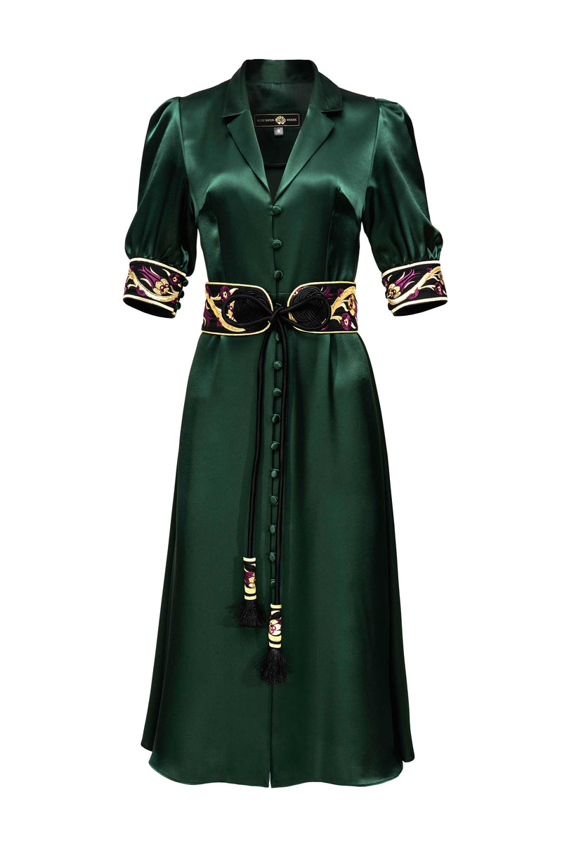 Norina Holiday Dress - Emerald Dress Rosewater House 