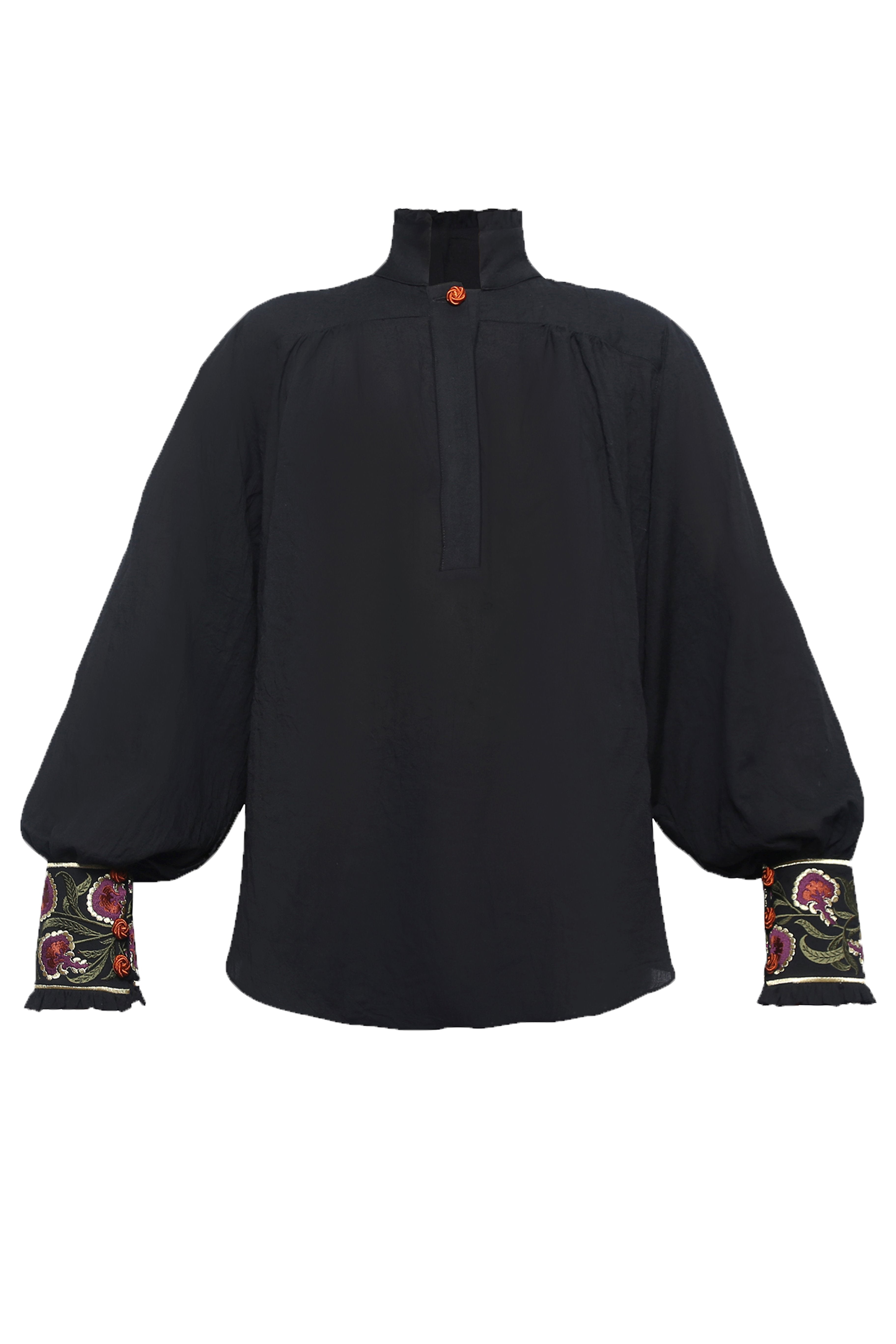 Carnation Blouse - Black Tops - Blouse Rosewater House