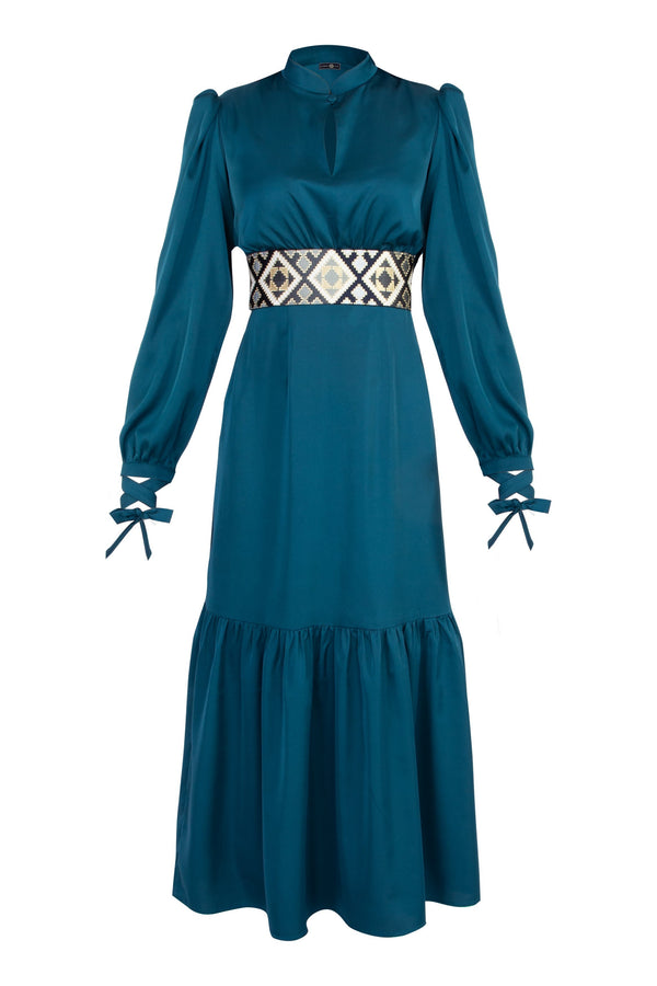 Firouz Dress - Teal Dresses Rosewater House 