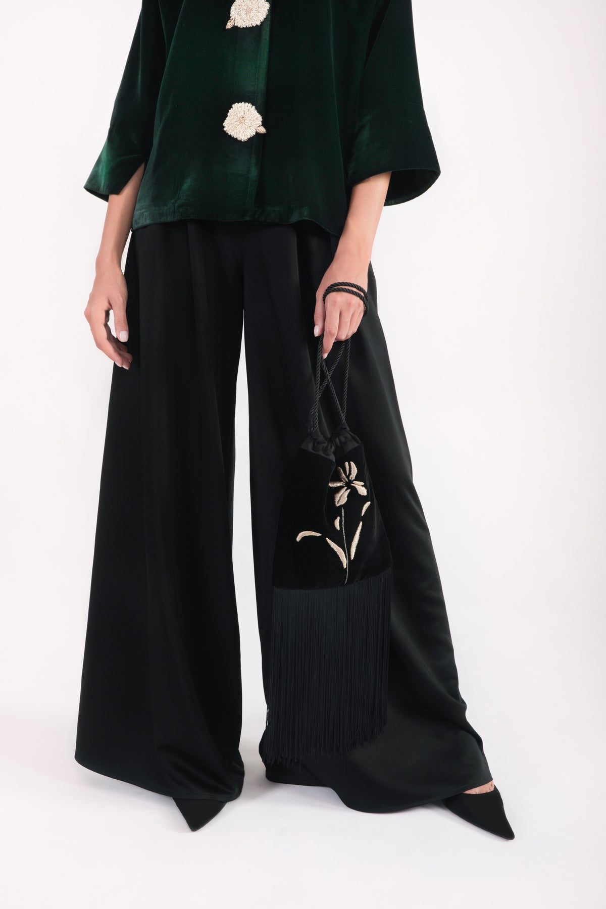 Rosa Velvet Jacket - Emerald Rosewater House