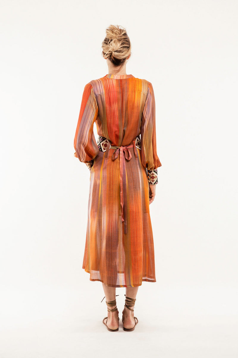 Darai Isfahan Dress - Orange Dress Rosewater House 