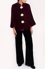 Rosa Velvet Jacket - Wine Rosewater House