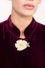 Rosa Velvet Jacket - Wine Rosewater House
