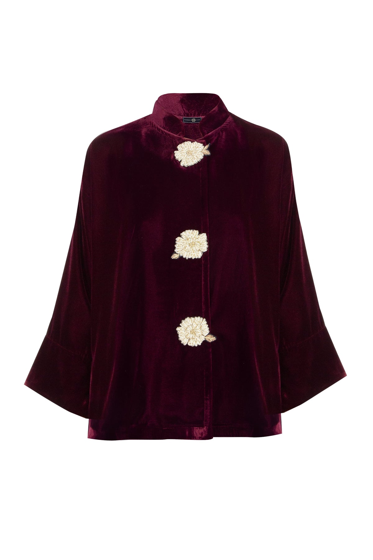 Rosa Velvet Jacket - Wine Rosewater House