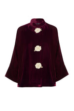 Rosa Velvet Jacket - Wine Rosewater House