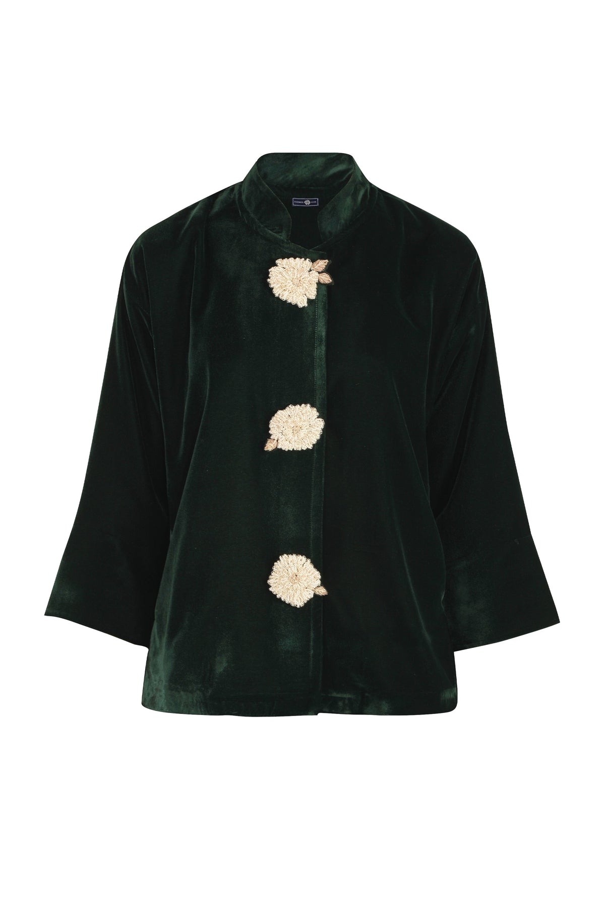 Rosa Velvet Jacket - Emerald Rosewater House