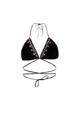 Ivy Embroidered Bralette - Black Rosewater House 